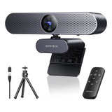 Depstech Webcam 4k, Dw50 Webcam With Remote, Compatible With
