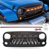 Haitzu Shark Grill Fit Para Jeep Wrangler 2007-2018 Jk Acces