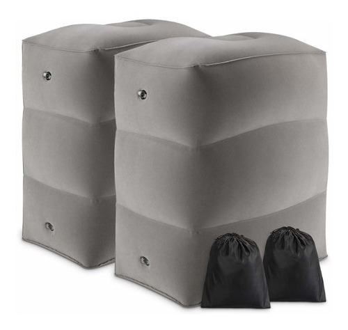 2pcs Almohada Hinchable Para Reposapiés Viaje Cama De Avión