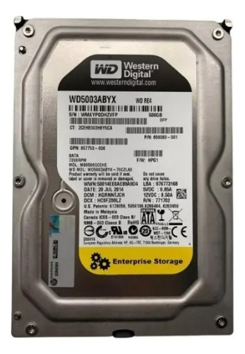 Hd 500 Gb Sata Wester Digital Wd5003abyx Enterprise Storage