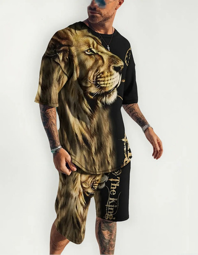 Conjunto De Playera Y Short Pare Hombre Con Estampado 3d | MercadoLibre
