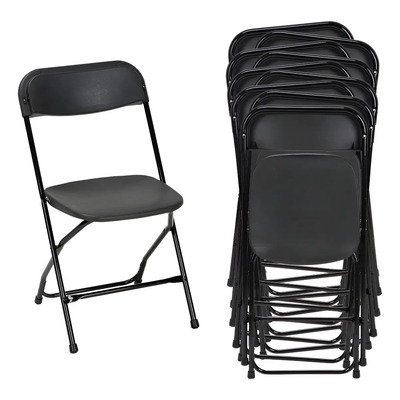 Set De 10 Sillas Plegables Para Eventos Color Negro Gardecor Liso | Meses sin interés