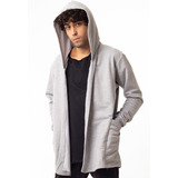 Cardigan Casaco Com Capuz Moletom Casual Masculino Sobretudo