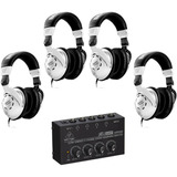 Amplificador Behringer Ha400 + 4 Auriculares Hps3000 Estudio