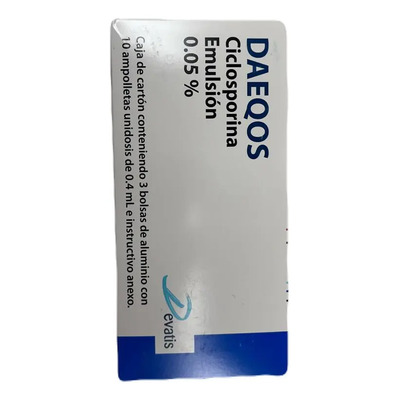 Daeqos Ciclosporina Oftálmica 0.05% Devatis | Envío gratis