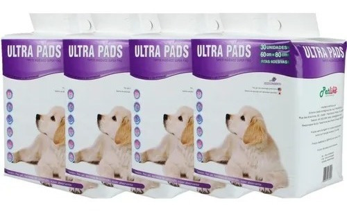 Kit 4 Tapetes Higiênicos Ultra Pads Lavanda 30 = 120uni