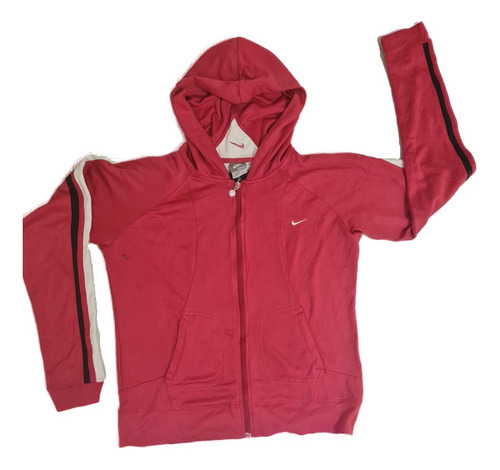 Chaqueta Niña Nike Con Cierre Y Gorro Color Rojo