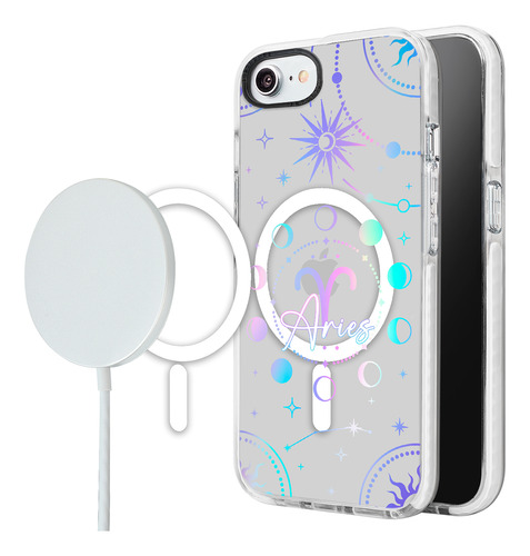 Funda Para iPhone Magsafe Zodiaco Aries Mujer