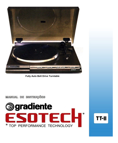 Manual Do Toca-discos Gradiente Esotech Tt-ii (cópia)
