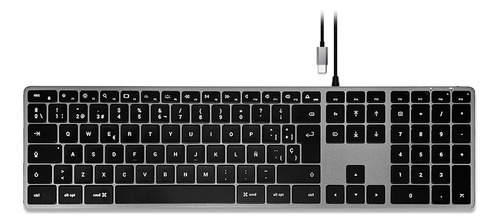 Teclado Cableado Retroiluminado Satechi W3 Numpad Usb-c Esp