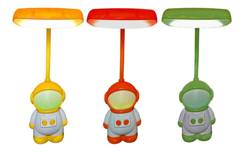 Mini Lampara Led Astronauta Velador De Mesa Usb Ajustable