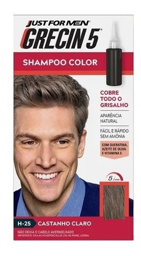 Grecin 5 Shampoo Tonalizante Castanho Claro H-25  #envio 24h