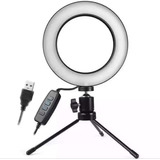 Anel De Luz De Led 16cm Usb Com Tripé Maquiagem Vídeo Foto