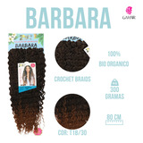 Cabelo Bio Organico Cacheado - Barbara 80 Cm -crochet Braids Cor Preto Com Californiana Acobreado T1b 30
