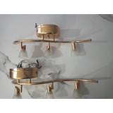 Juego Aplique Techo Comedor Bronce Usados 3 Luces Tulipa Vid