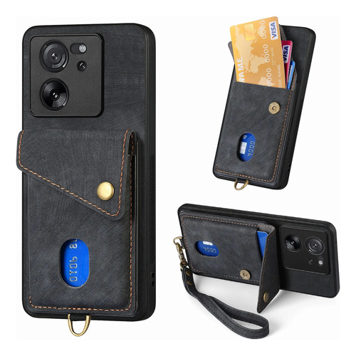 Funda De Piel Vertical Cards Solt Wallet Para Redmi Bag Cove