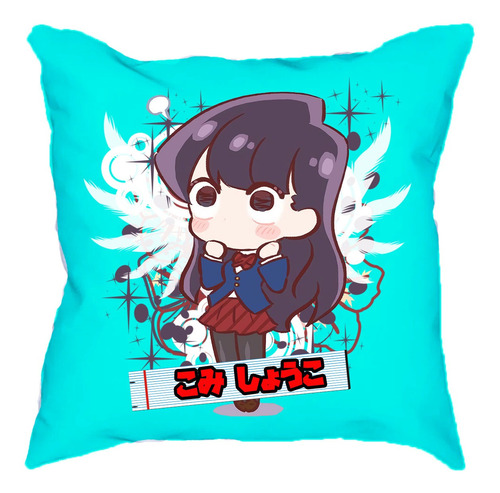 Cojin Komi-san Cant Comunicate 20x 20 Cm Personaliza Anime