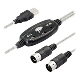 Adaptador De Cable Usb Midi, A Macho A Midi Din Con Led Para