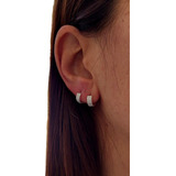 Aros Argollas Con Cubics Plata 925 (cod145)