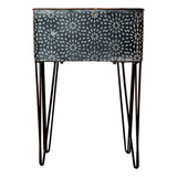 Macetero Pedestal 40x25x64cm Negro Bighouse