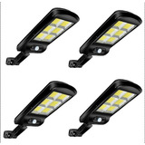 4pcs Poste Lámpara Led Energía Solar 300w