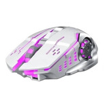 Mouse Para Jogo Sem Fio Recarregável T-wolf  Q13 Branco