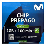 Chip Prepago Movistar 2 Gb + 100 Min - Pack 100 Unidades
