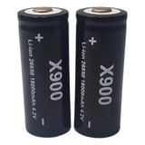 2 Baterias Recarregável 26650 16800mah 4.2v Lanterna Táticas