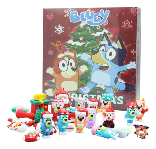 Set 24 Figuras Bluey Bingo Etc 1x Calendario Navidad Elige