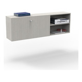 Escritorio Flotante De Pared Smart Delos Dsm07 Roble Blanco