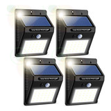 Lámparas Solares Para Exterior, 4 Pack Iluminación Ip65 Con