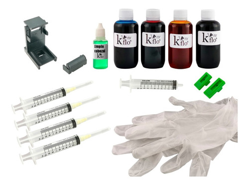 Kit De Recarga Para Cartucho Hp 662, 664, 122, 120ml X 4