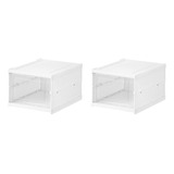 2 Cajas Organizadoras De Zapatos Plegables, Sin Instalación,