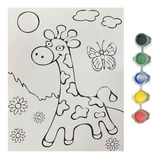Bastidor Lienzo Para Niños Con Dibujos Para Pintar 24x30 Cm