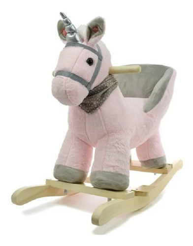 Unicornio Mecedor Con Silla Phi Phi Toys. 9013 Color Rosa Caballo