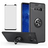 Funda Para  Samsung Galaxy Note 8, Negro/anillo/silicona