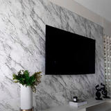 Adesivo Painel De Tv Mármore Carrara Perolizado 3,00mx60cm