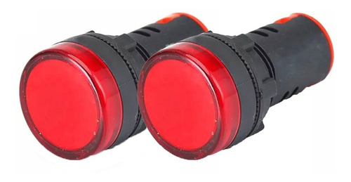 Luz Piloto Led Rojo 22mm 220v Pack 2 Unidades