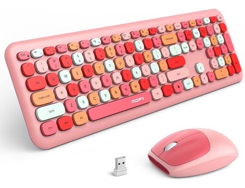 Mofii Teclado Y Mouse Inalámbricos, Combinación Ergonómica Y