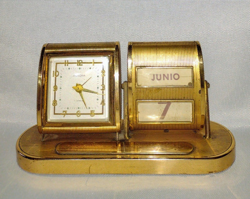 Reloj Escritorio Vintage 7 Rubi Calendario Regalo Navidad