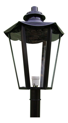 Lampara Farol Jardin Poste + Adaptador Para Columna O Pilar