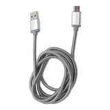 Cable Usb C Tipo C Cargador Celular Largo 1.2m Mallado Metal