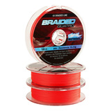 Multifilamento Waterdog Braided Alta Flotabilidad 4 Hebras Color Rojo