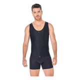 Chaleco Camiseta Control Hombre 2034 Cierre Frontal Negro