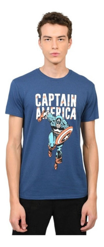 Marvel ® Playera Oficial Capitán América Cómics Vintag Ev