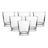 Pack X 6 Vasos Whisky Cuadrados 290 Ml Vidrio Deli Glassware