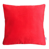 Cojín Decorativo Diseño Suave Rojo 45x45 Con Relleno