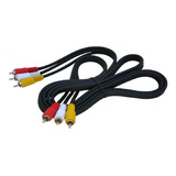 20 Unidades Cable 3x3 Rca De 1.5 Metros Audio Vídeo  