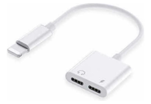 Adaptador Doble Lightning Audifonos + Carga + Llamadas 