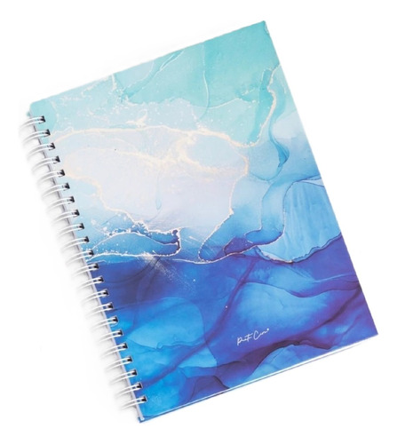 Cuaderno A4 T/d 120hjs Raya Y Cuadro Punto Cero Marmol Azul